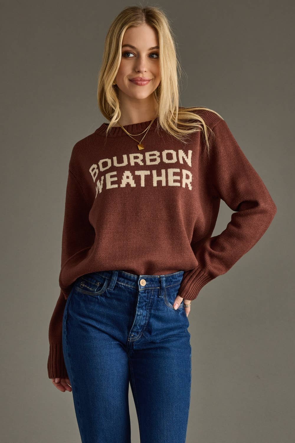 Brown Bourbon Weather Sweater