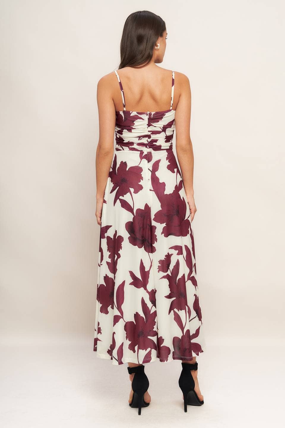 Burgundy Blend Midi Dress