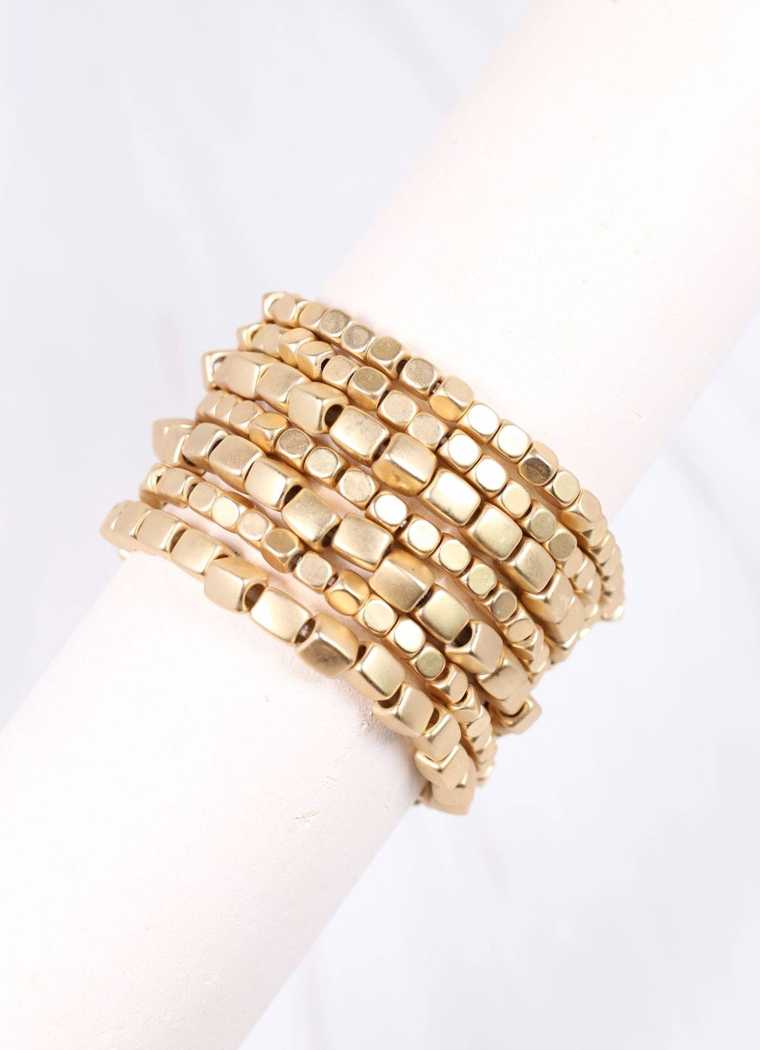 Caroline Hill Jamison Metal Bracelet Set Gold