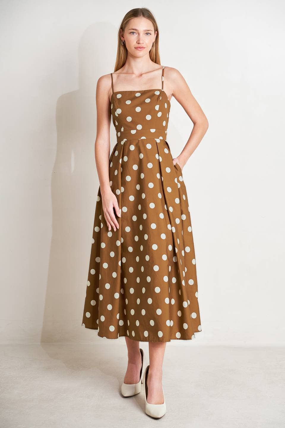 A printed woven midi dress - FD1898 - Surprise Lily