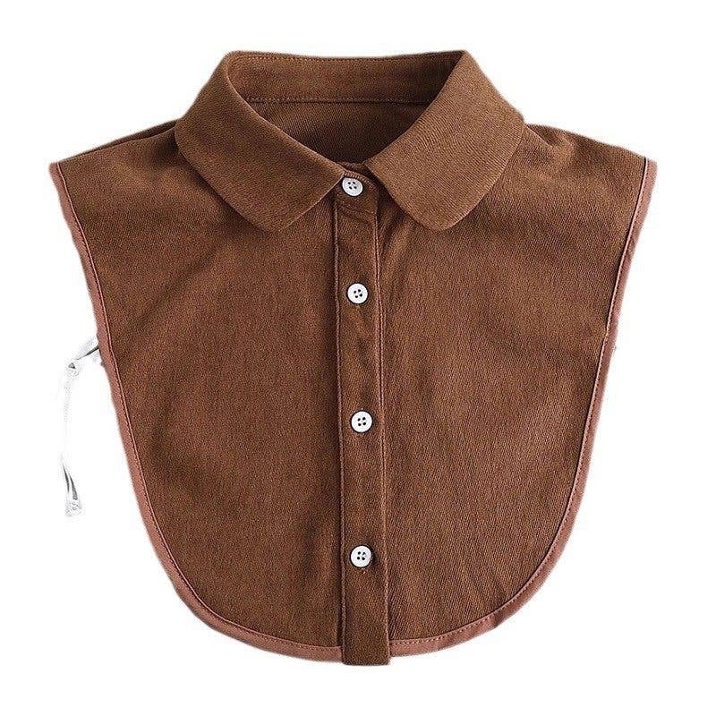 Doll Collar Shirt Detachable Lace Cotton Blouse Top - Surprise Lily