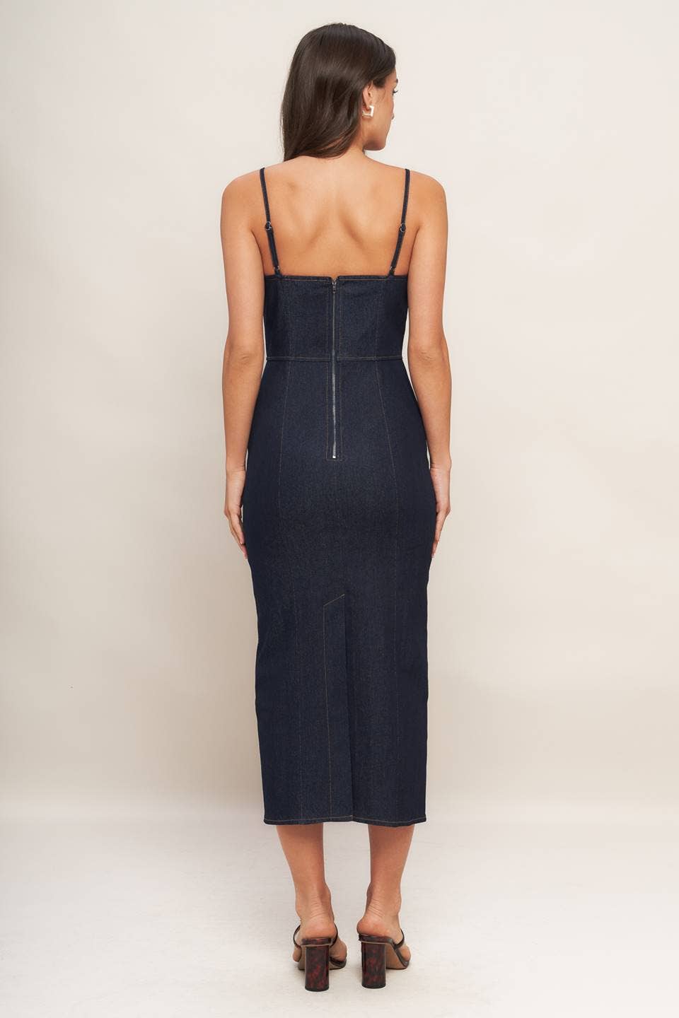 Dark Denim Midi Dress