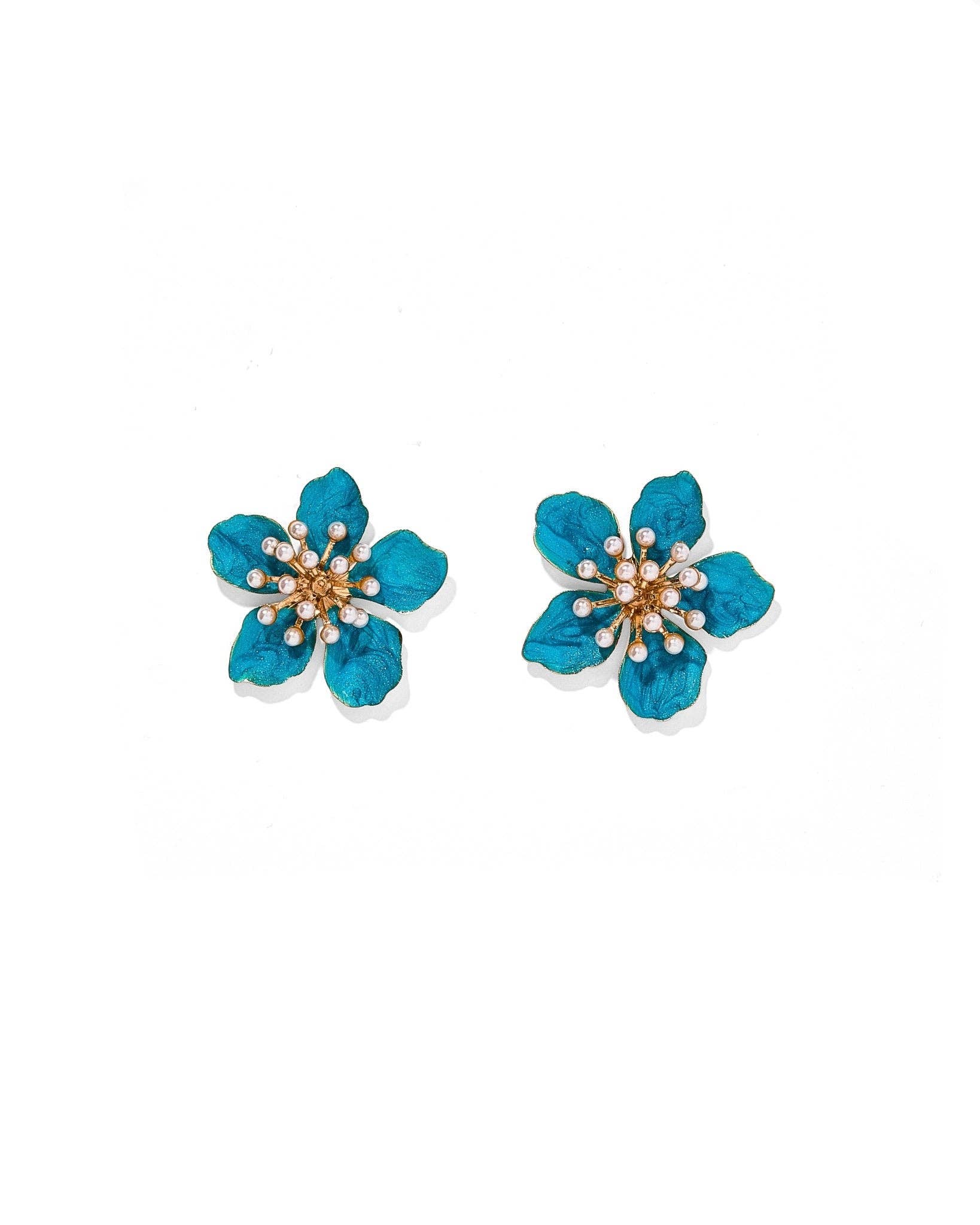 Monroe Statement Earrings - Blue - Surprise Lily
