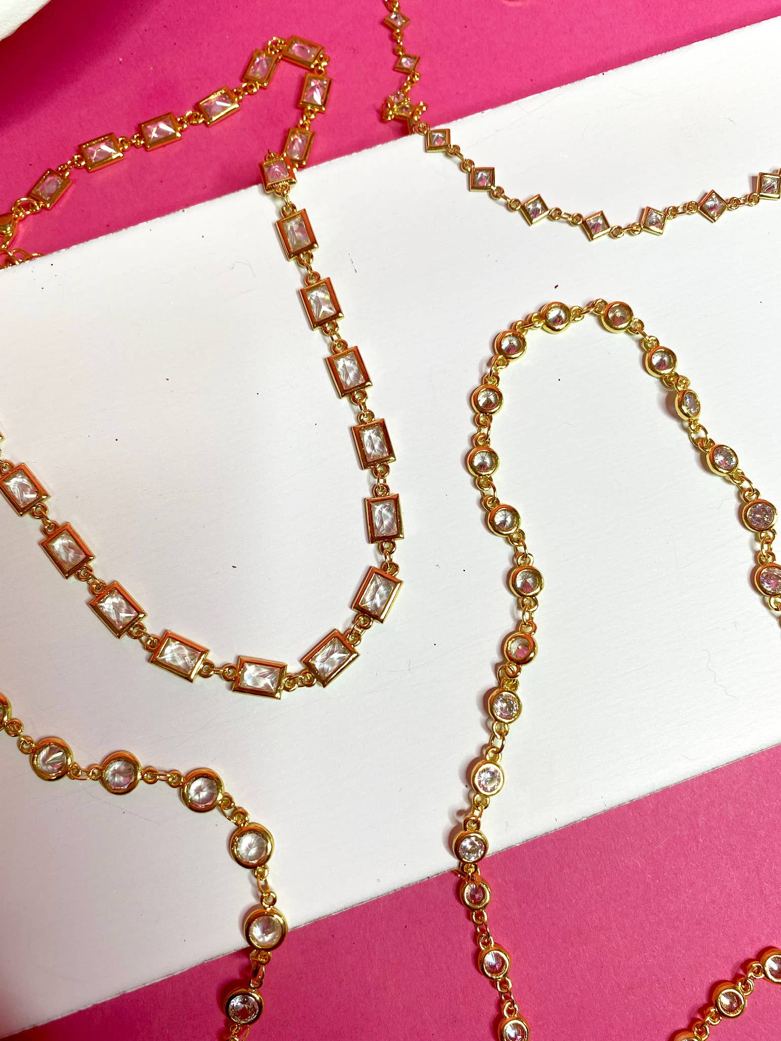 CZ Chain Layering Chokers