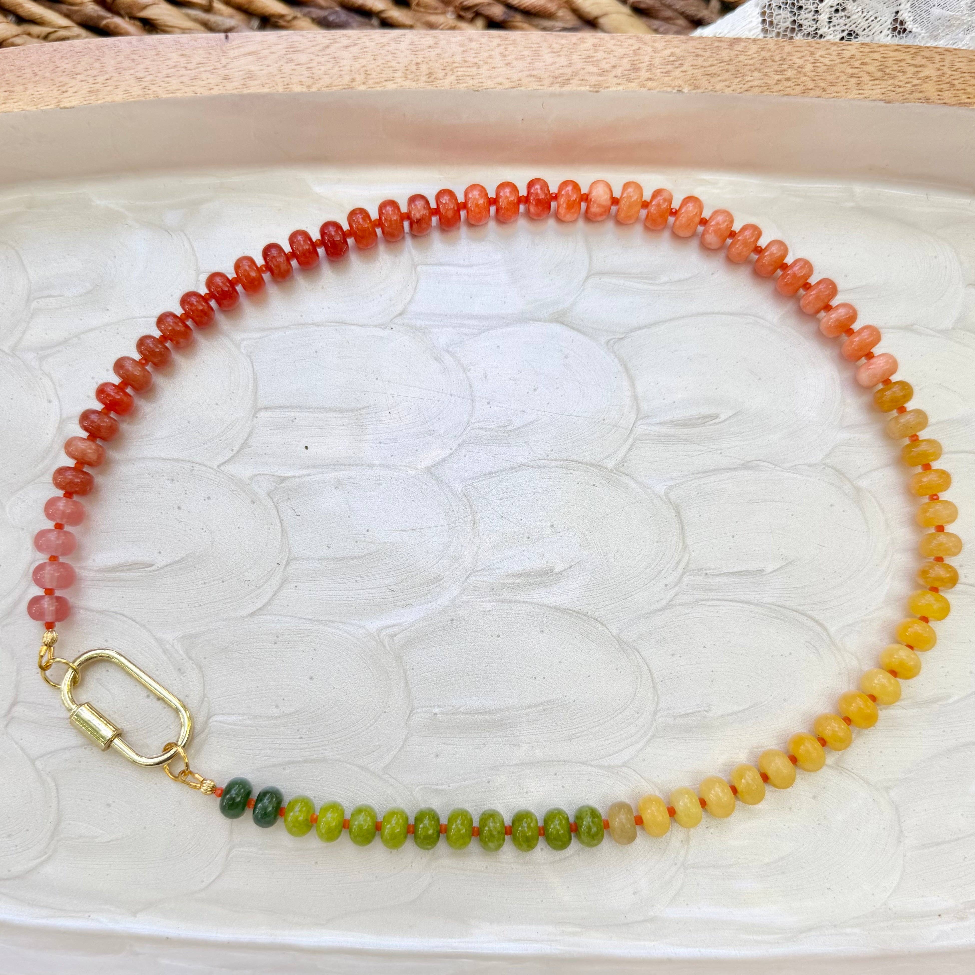 Ava | Orange, Yellow Ochre, Lime Green, and Forest Green | Autumn - Surprise Lily