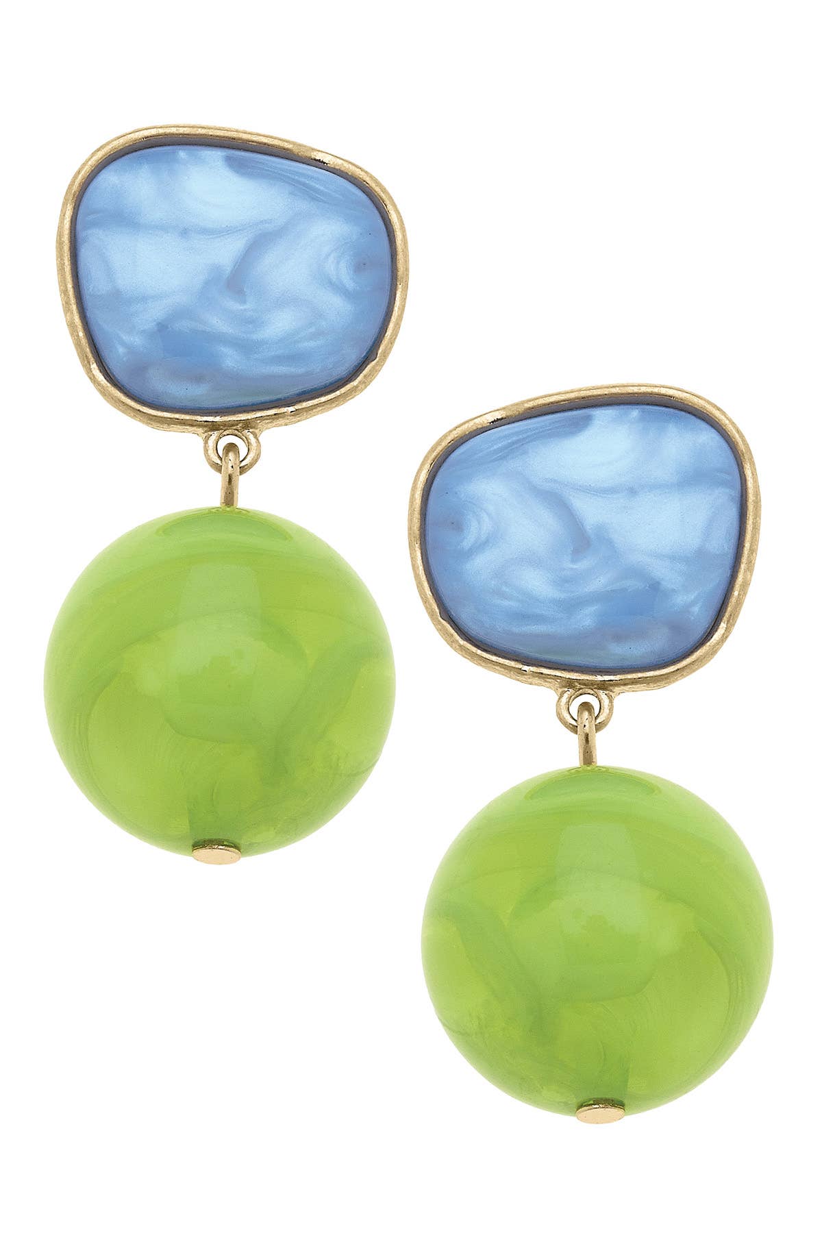 Ophelia Marbled Resin Drop Earrings - Surprise Lily