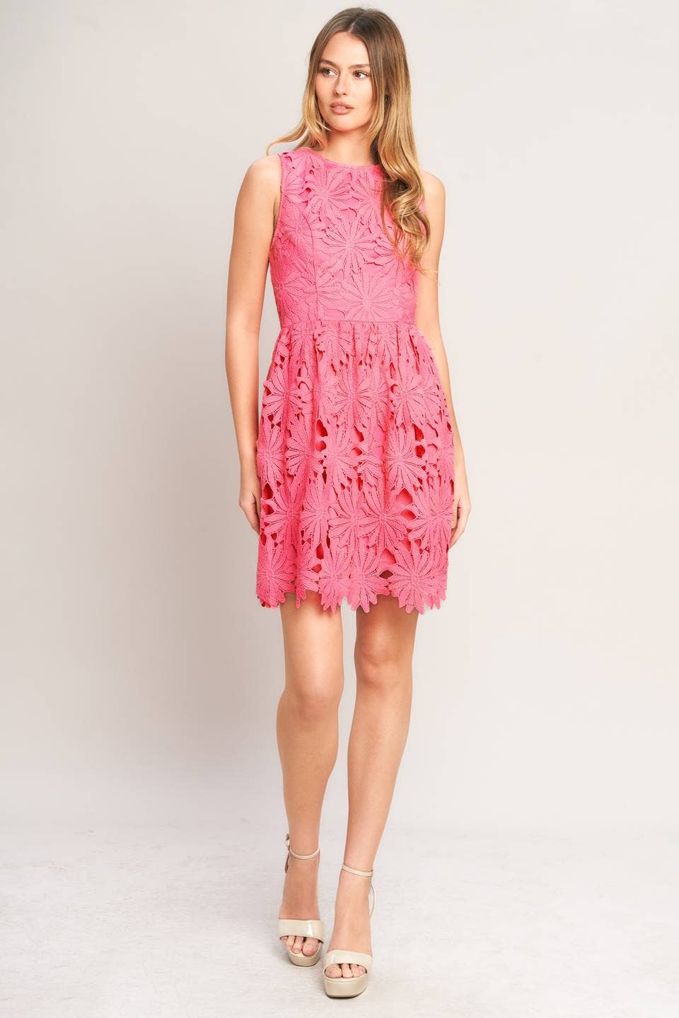 A woven lace mini dress - ID23218 - Surprise Lily