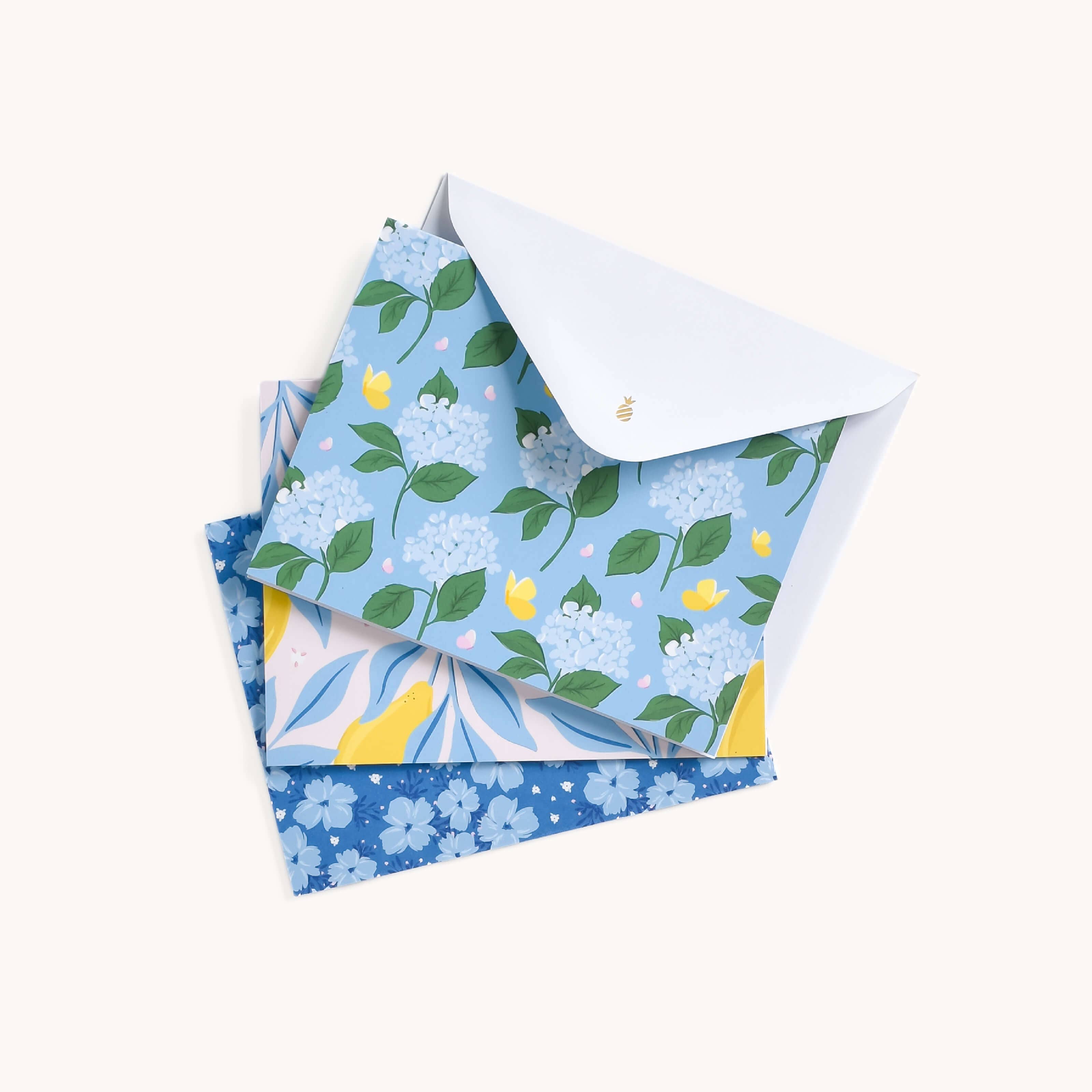 Simplified Floral Cards/Envelopes (15)