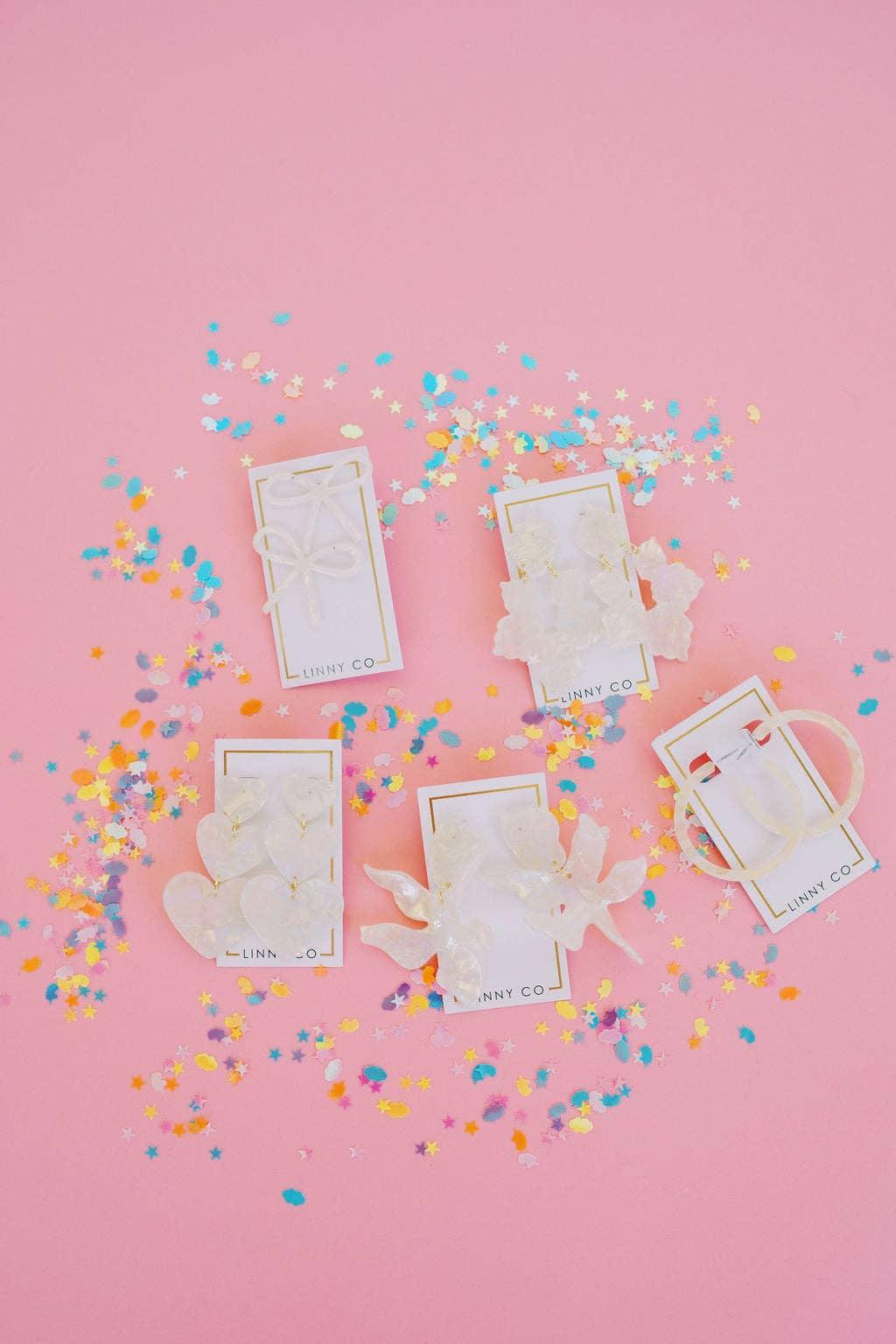 Flora Statement Earrings - Iridescent - Surprise Lily