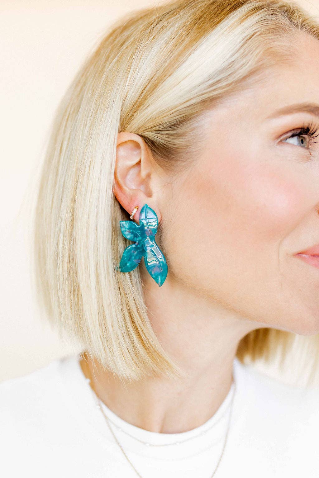 Fern Statement Earrings - Mystic Lagoon - Surprise Lily