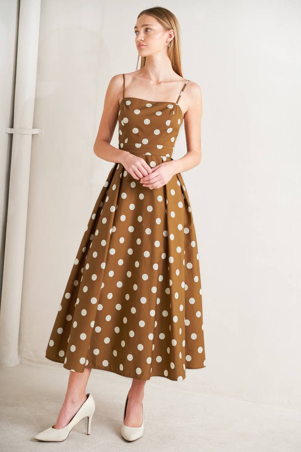 A printed woven midi dress - FD1898 - Surprise Lily