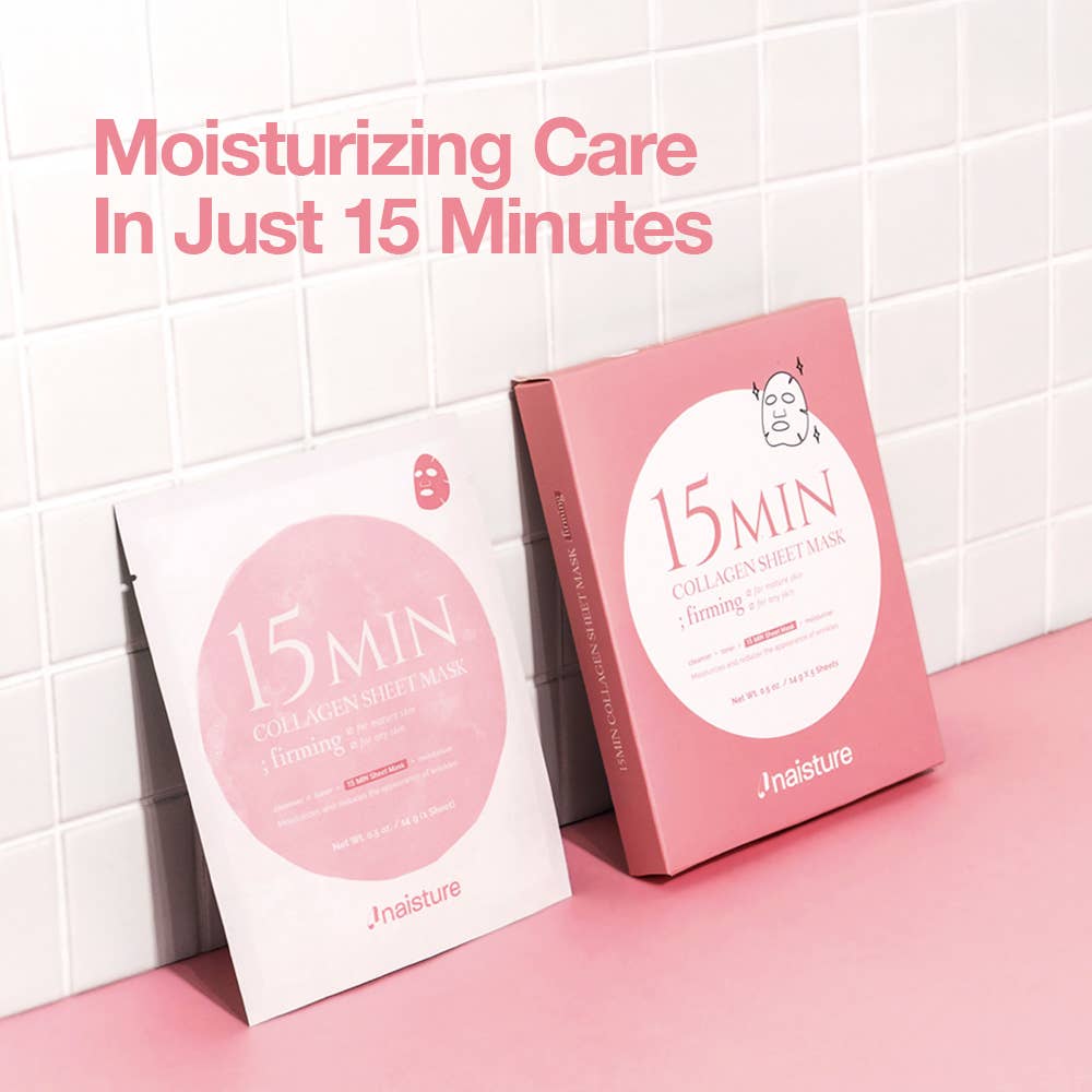 Firming & Hydrating 15 MIN Collagen Sheet Mask (5pc Box) - Surprise Lily