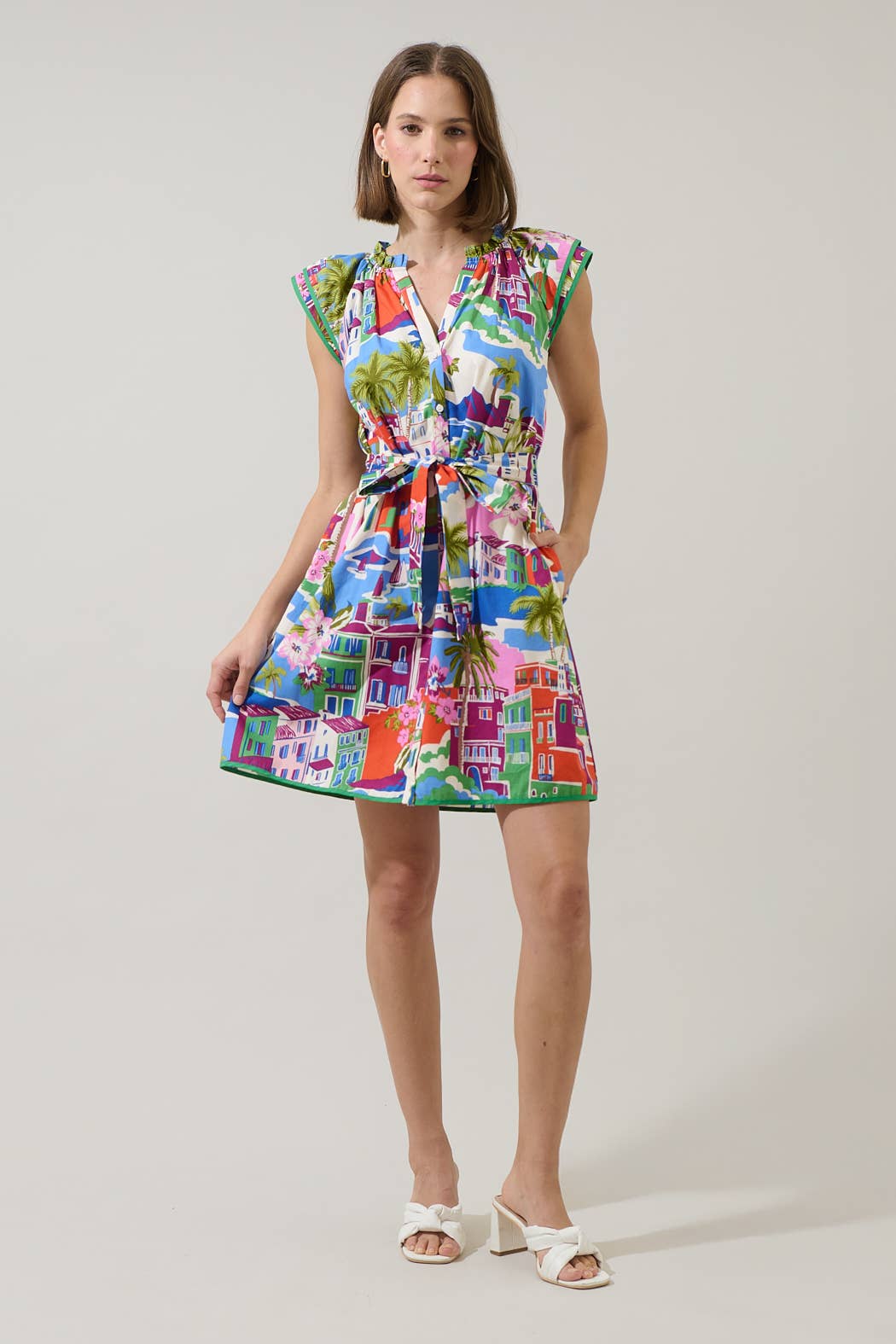 Rumi Town Olera Ruffle Mini Dress - Surprise Lily