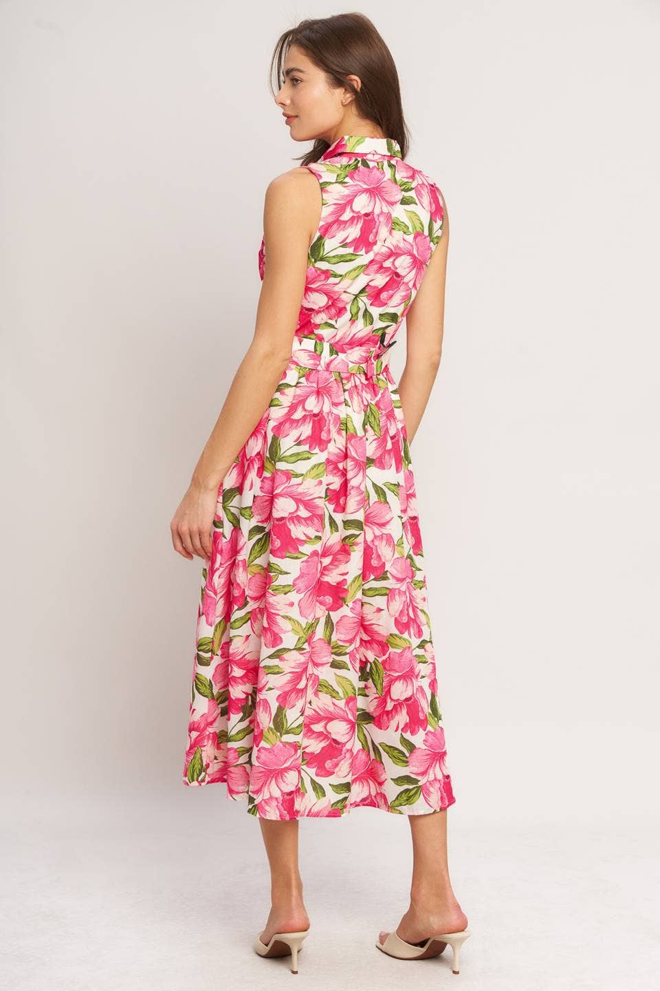 A printed woven midi dress - ID23244 - Surprise Lily