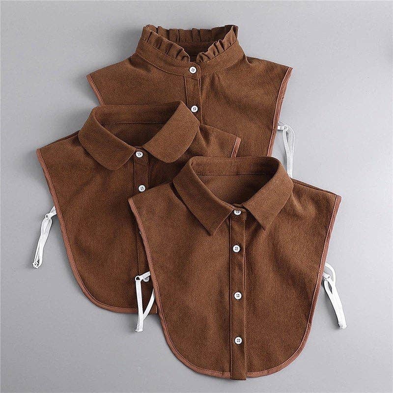 Doll Collar Shirt Detachable Lace Cotton Blouse Top - Surprise Lily
