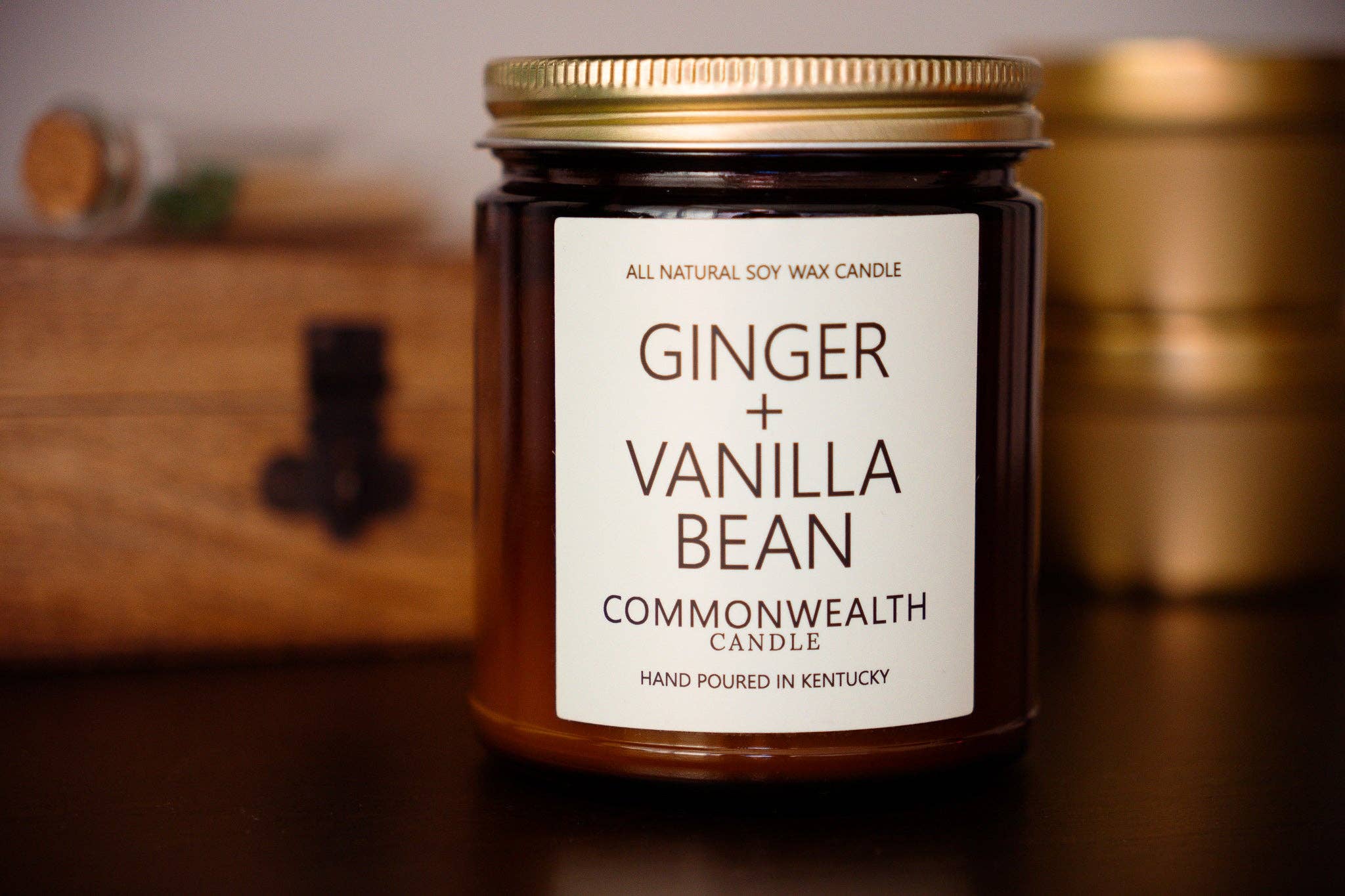 Ginger + Vanilla Bean: 8oz Amber Jar