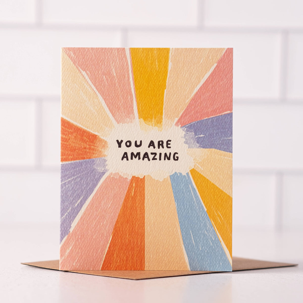 You Are Amazing Card with Rainbow Design