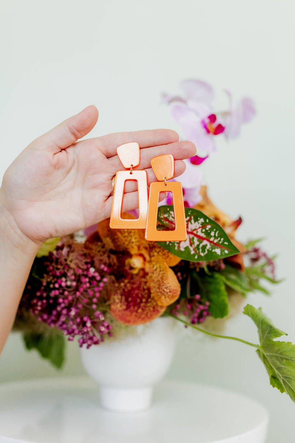 Kennedy - Metallic Orange - Earrings - Surprise Lily