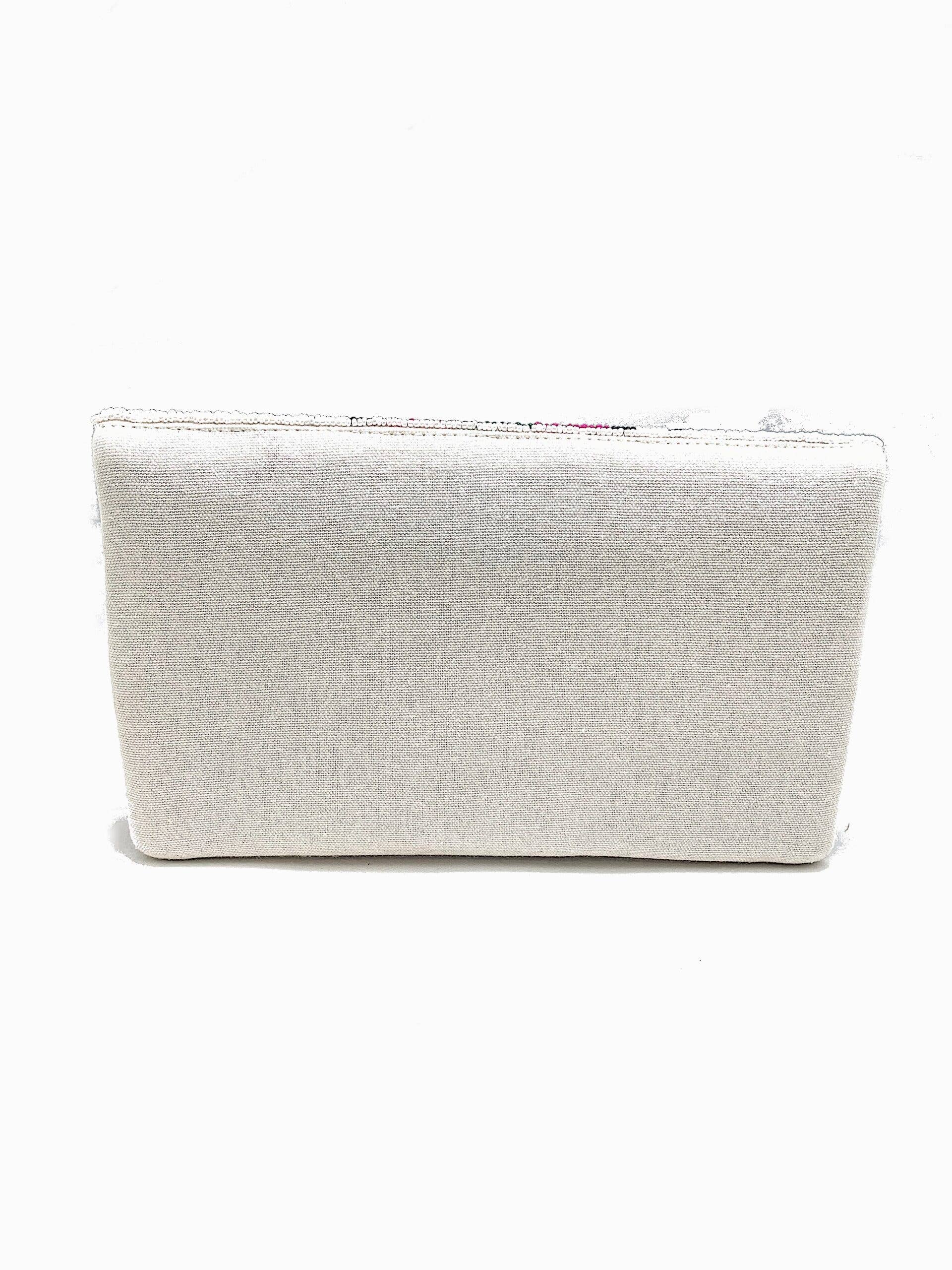 CHEETAH CLUTCH WITH FUCHSIA / GREEN STRIPES - Surprise Lily