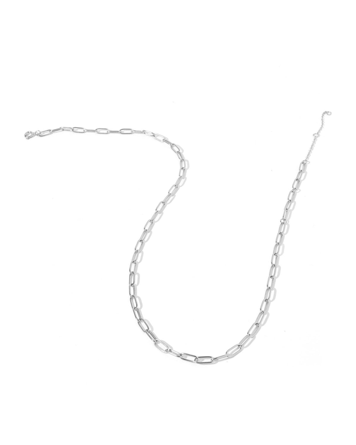 Necklace - Palmer Paperclip Silver - Surprise Lily