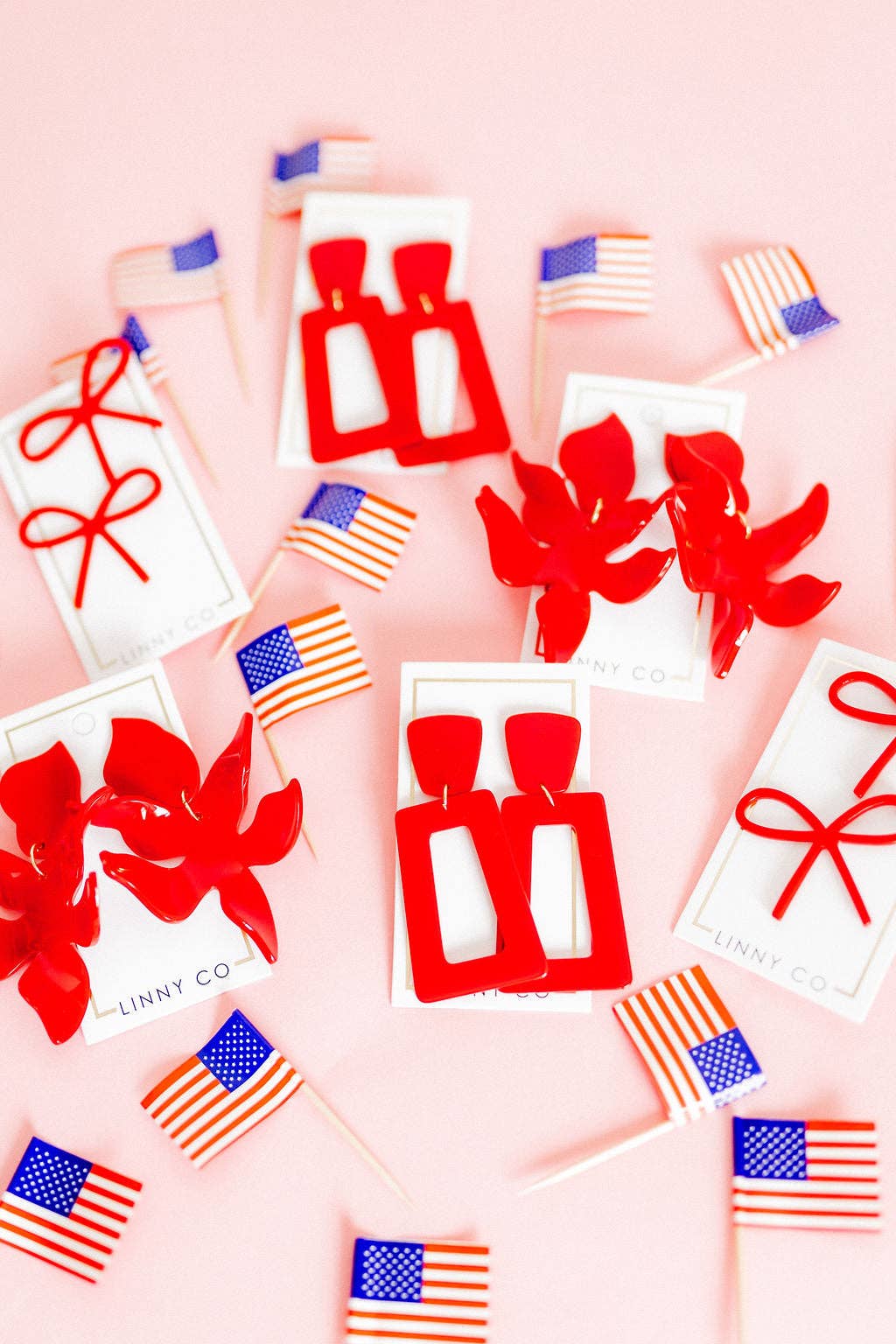 Kennedy Statement Earrings - True Red