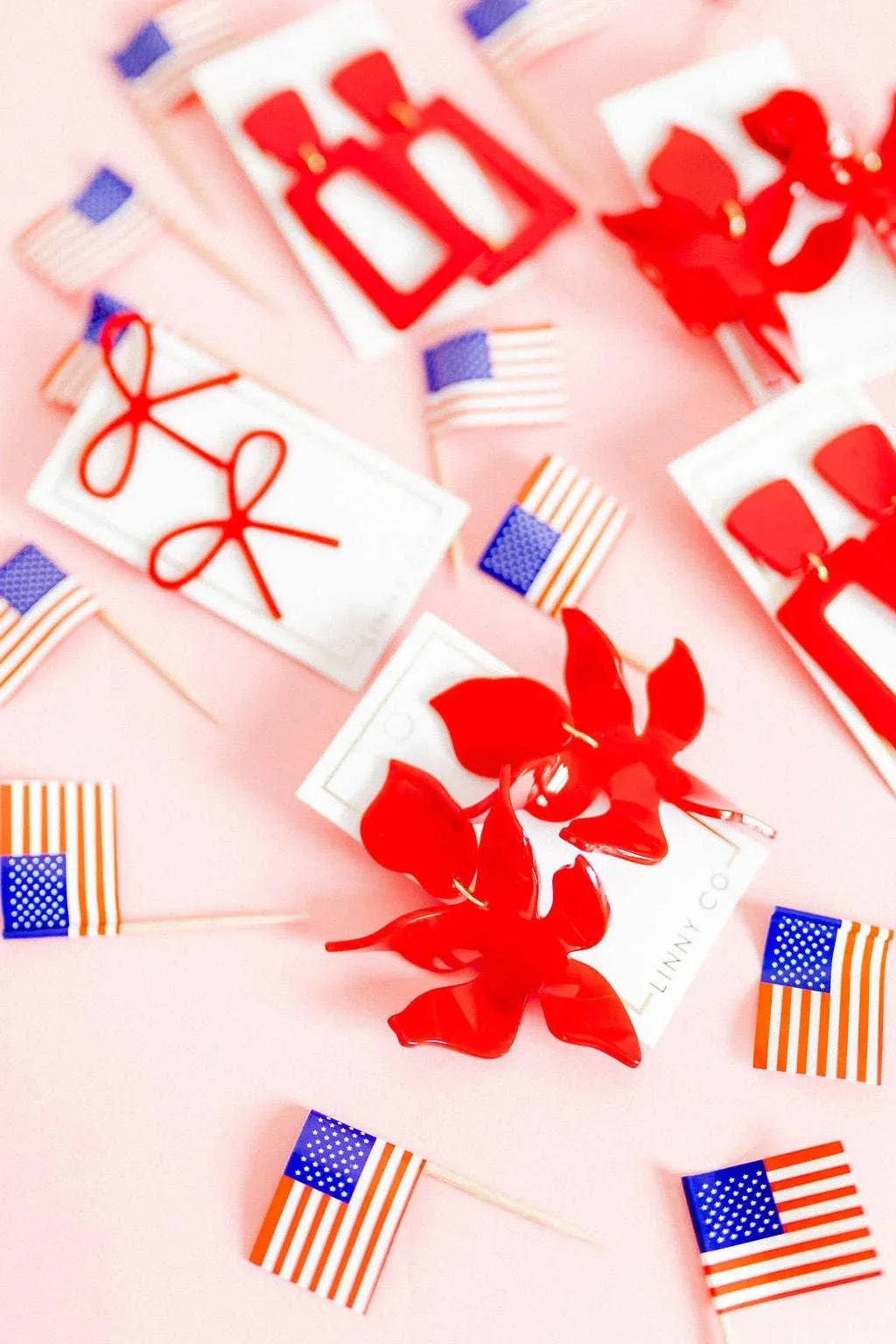 Flora Statement Earrings - True Red - Surprise Lily