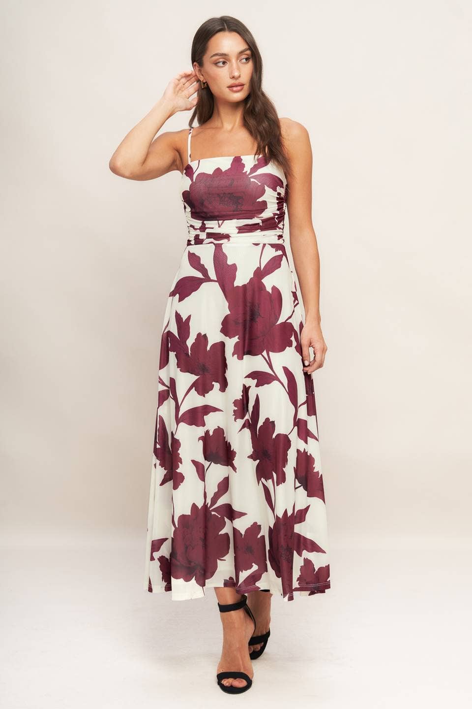Burgundy Blend Midi Dress