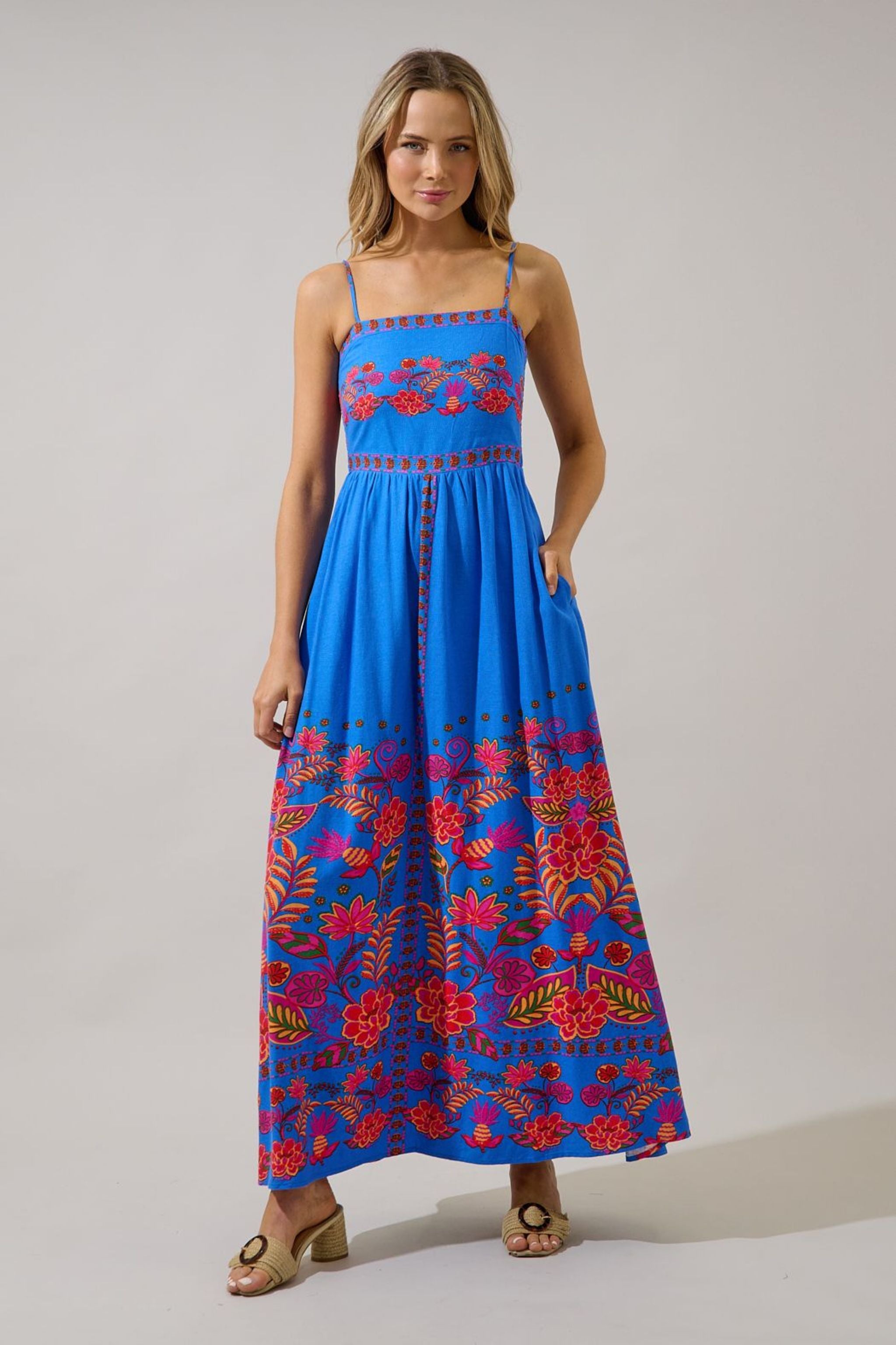 Maline Linen Maxi Dress - Surprise Lily