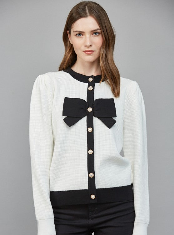 Black and White Bow Sweater