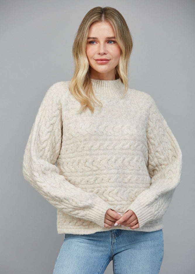 Cable Knit Cream Top