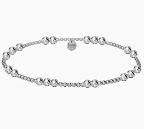 14k gold filled beaded bracelet, waterproof and hypoallergenic, stackable jewelry for women