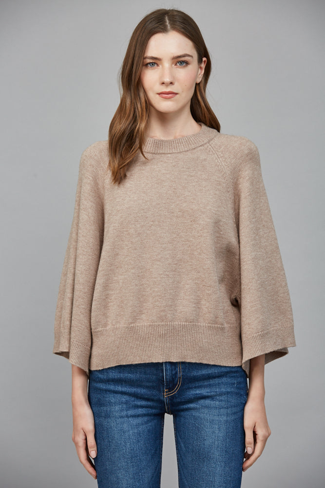 Regan Crew Neck Sweater in Mocha