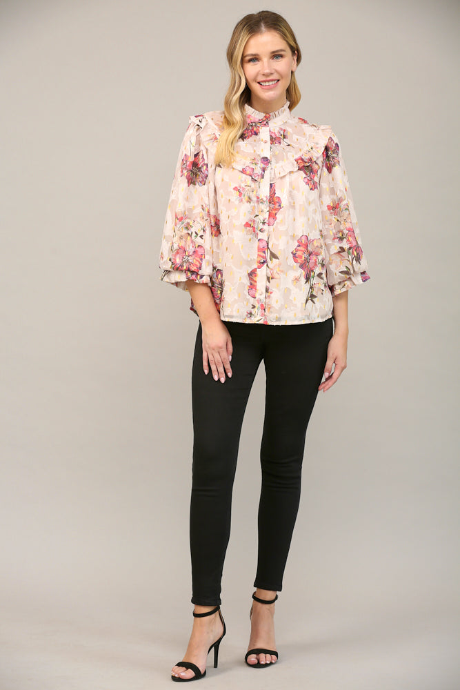 Blossom Charm Ruffle Blouse