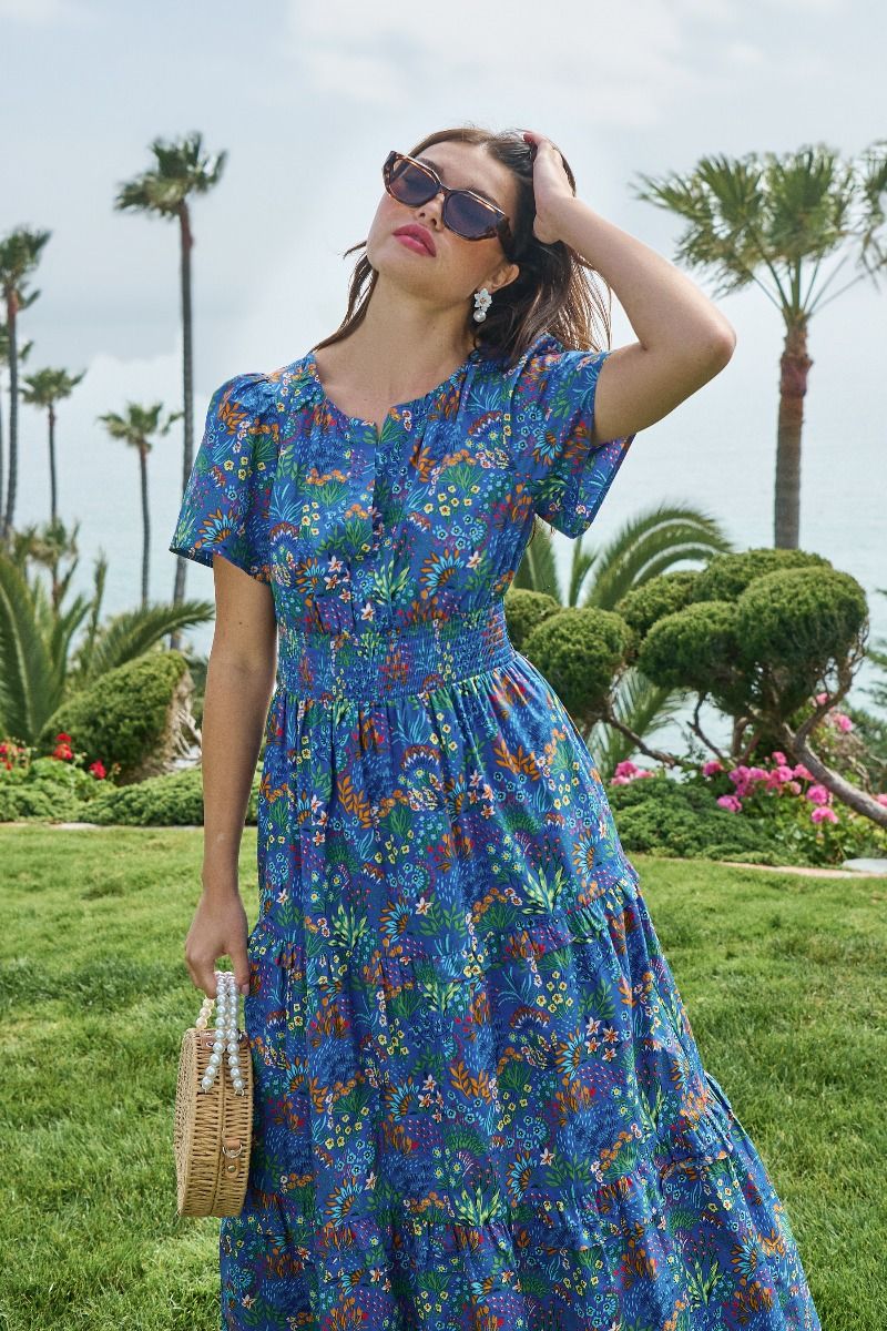 Palmer Poplin Tiered Maxi Dress