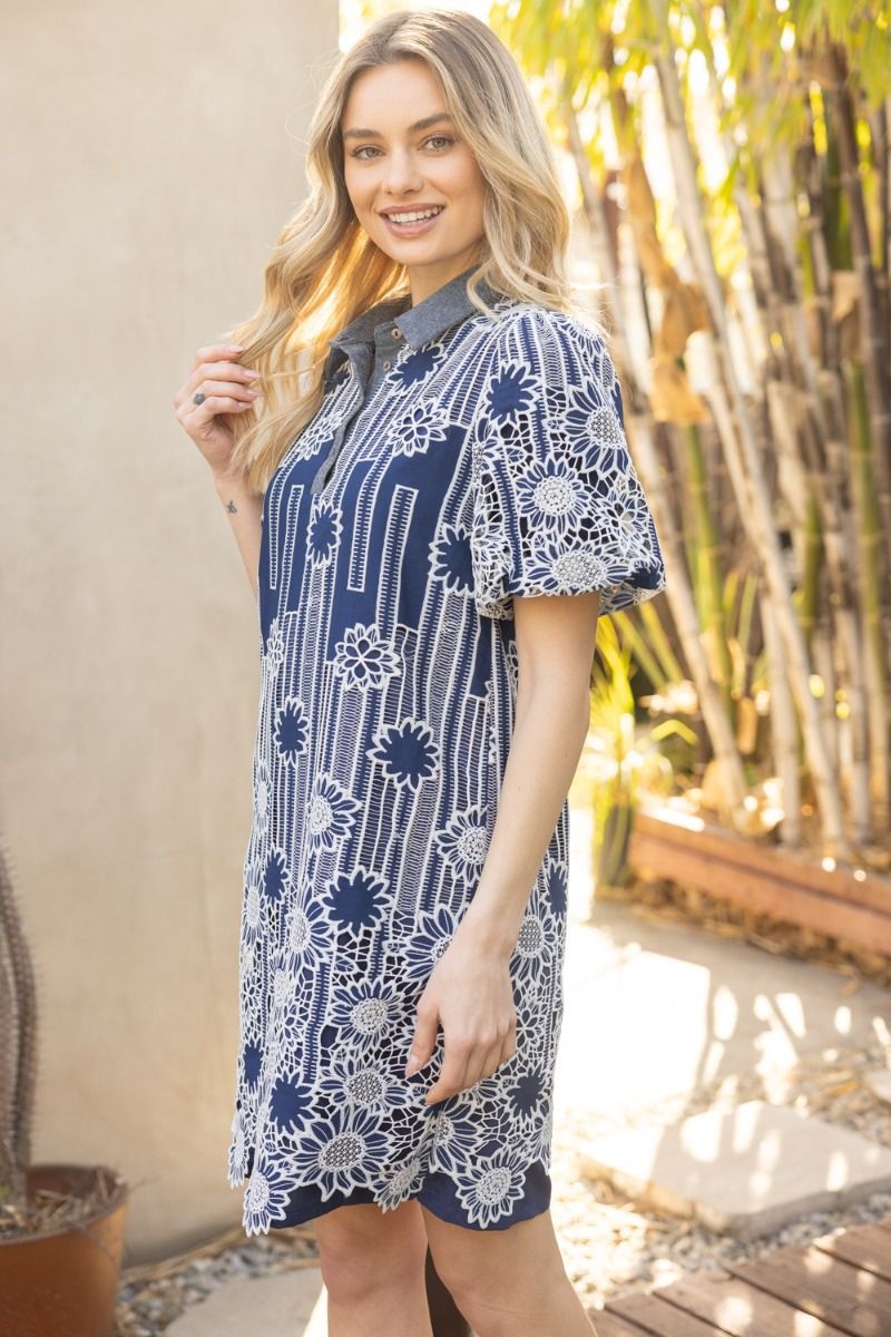 Indigo Bloom Dress