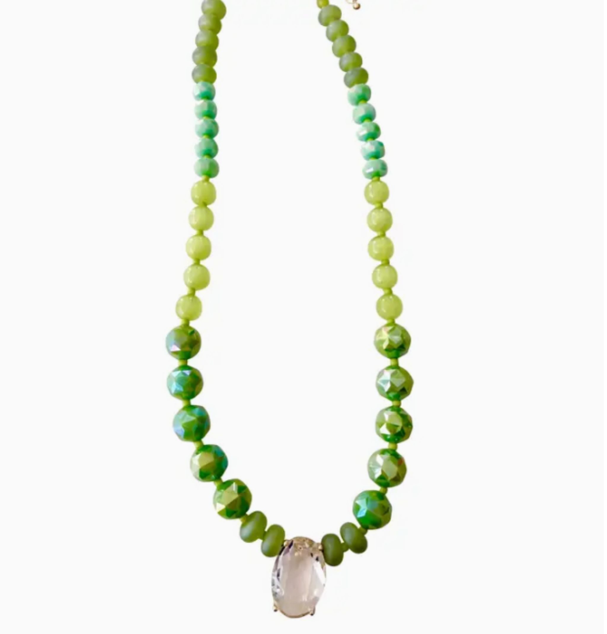 Glitz Necklace-Green - Surprise Lily