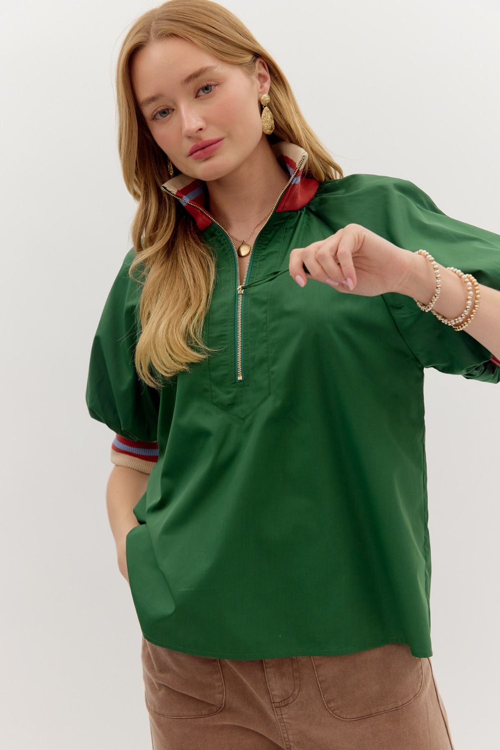 Heather Pine Green Top
