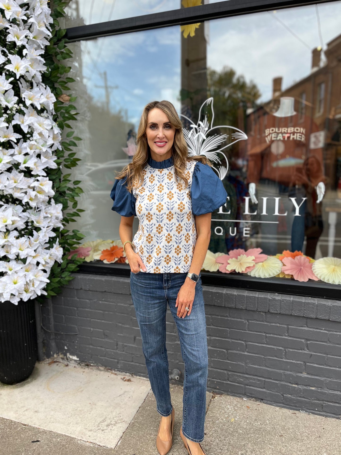 Harvest Bloom Puff Sleeve Top