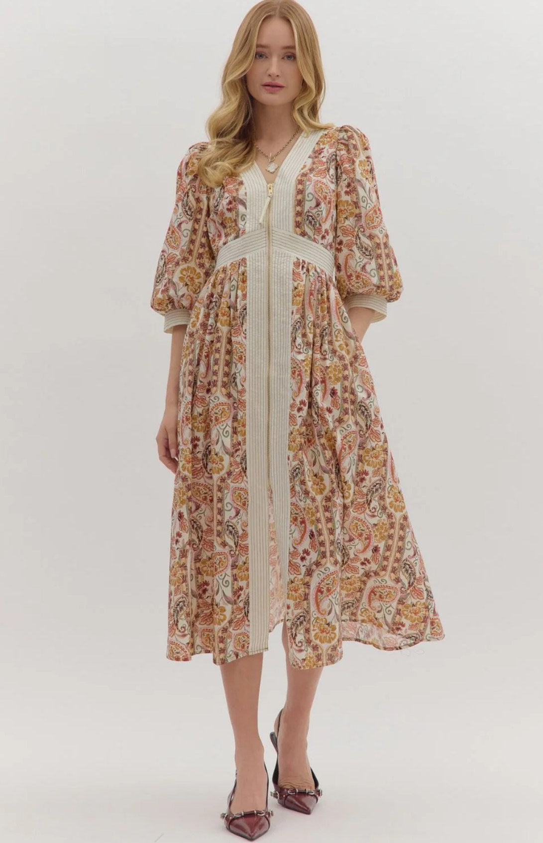 Ecru Savannah Midi Dress