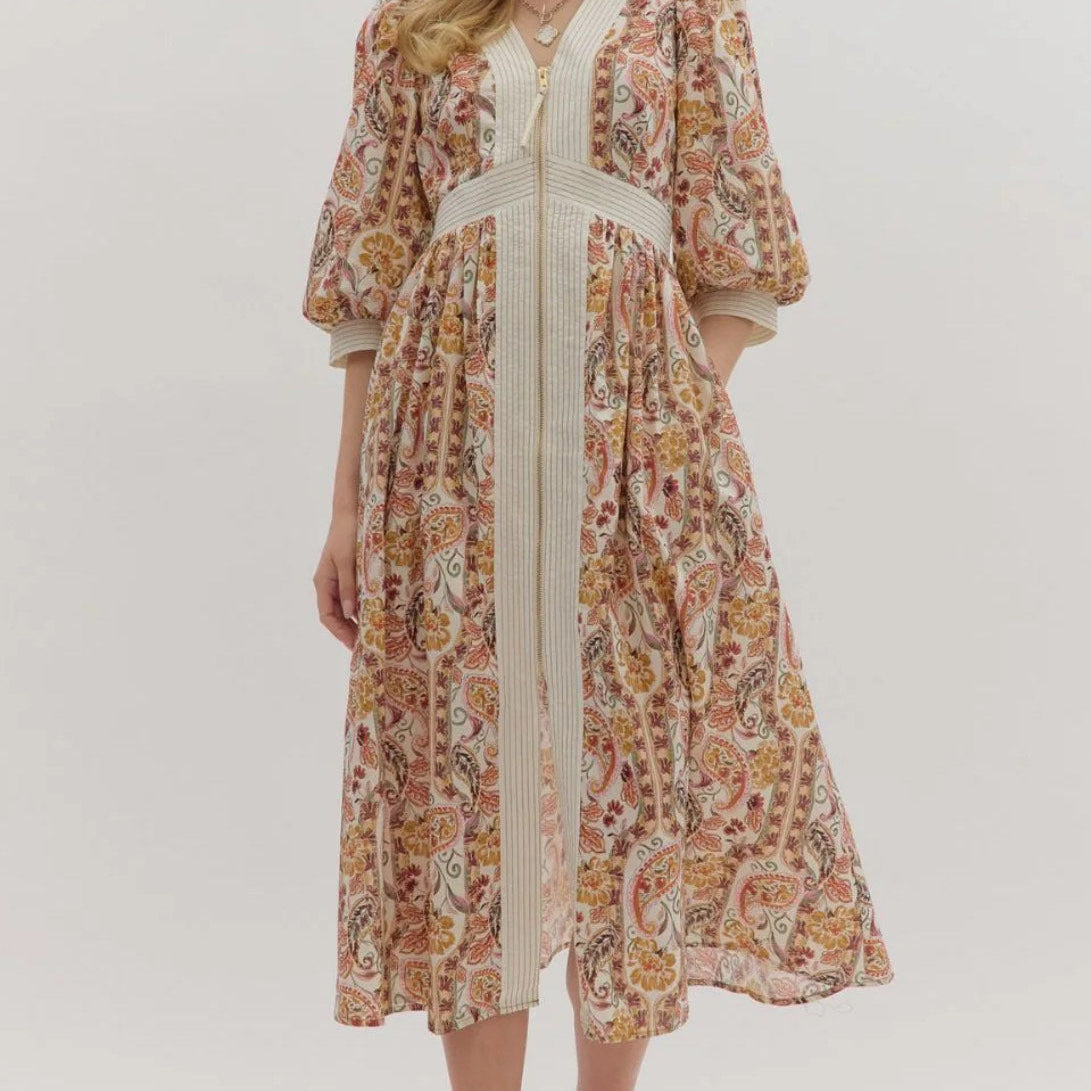 Ecru Savannah Midi Dress