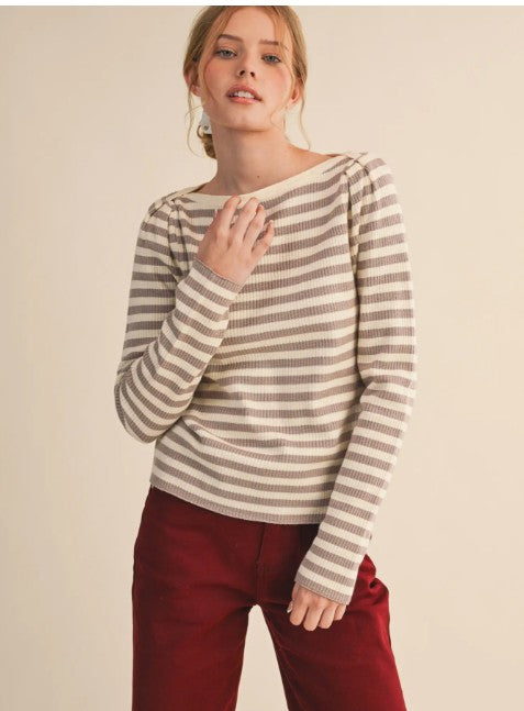 Striped Ivory Top