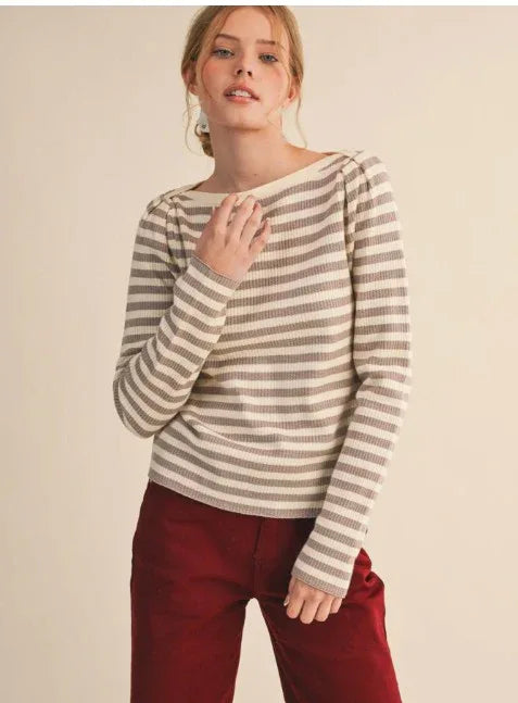 Striped Ivory Top