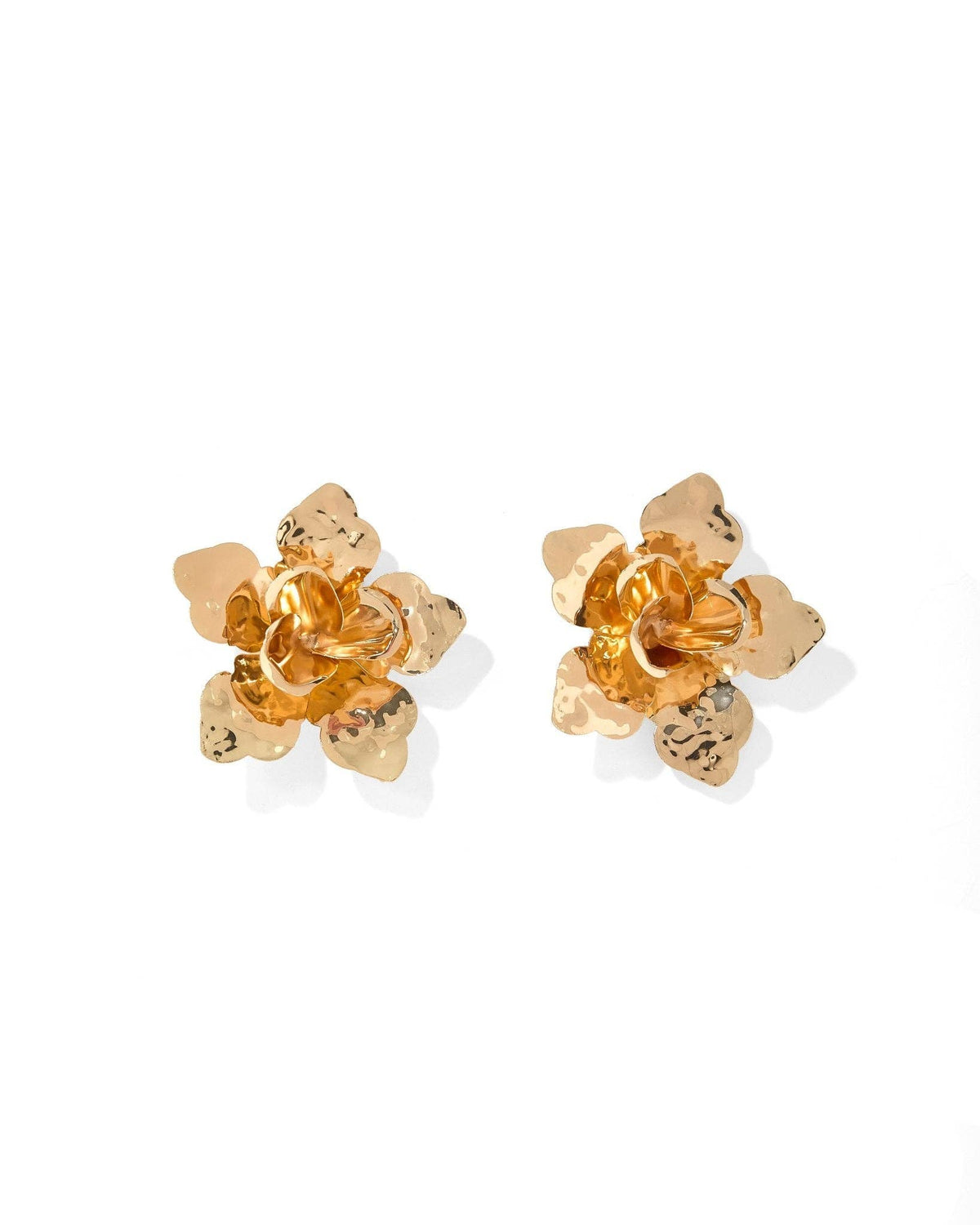 Gold Floral Weightless Statement Earring