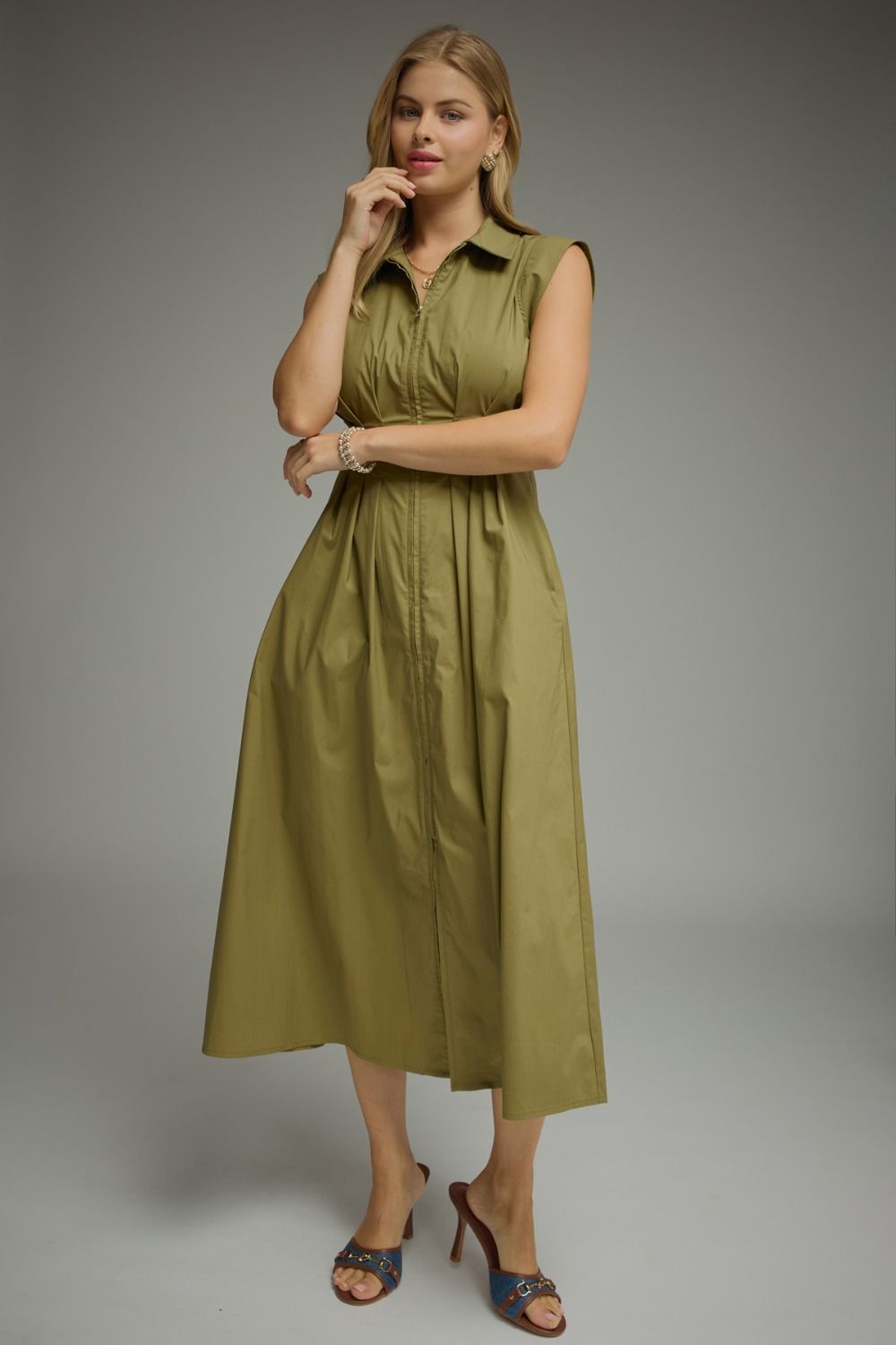 Olive Easy Flow Mini Dress