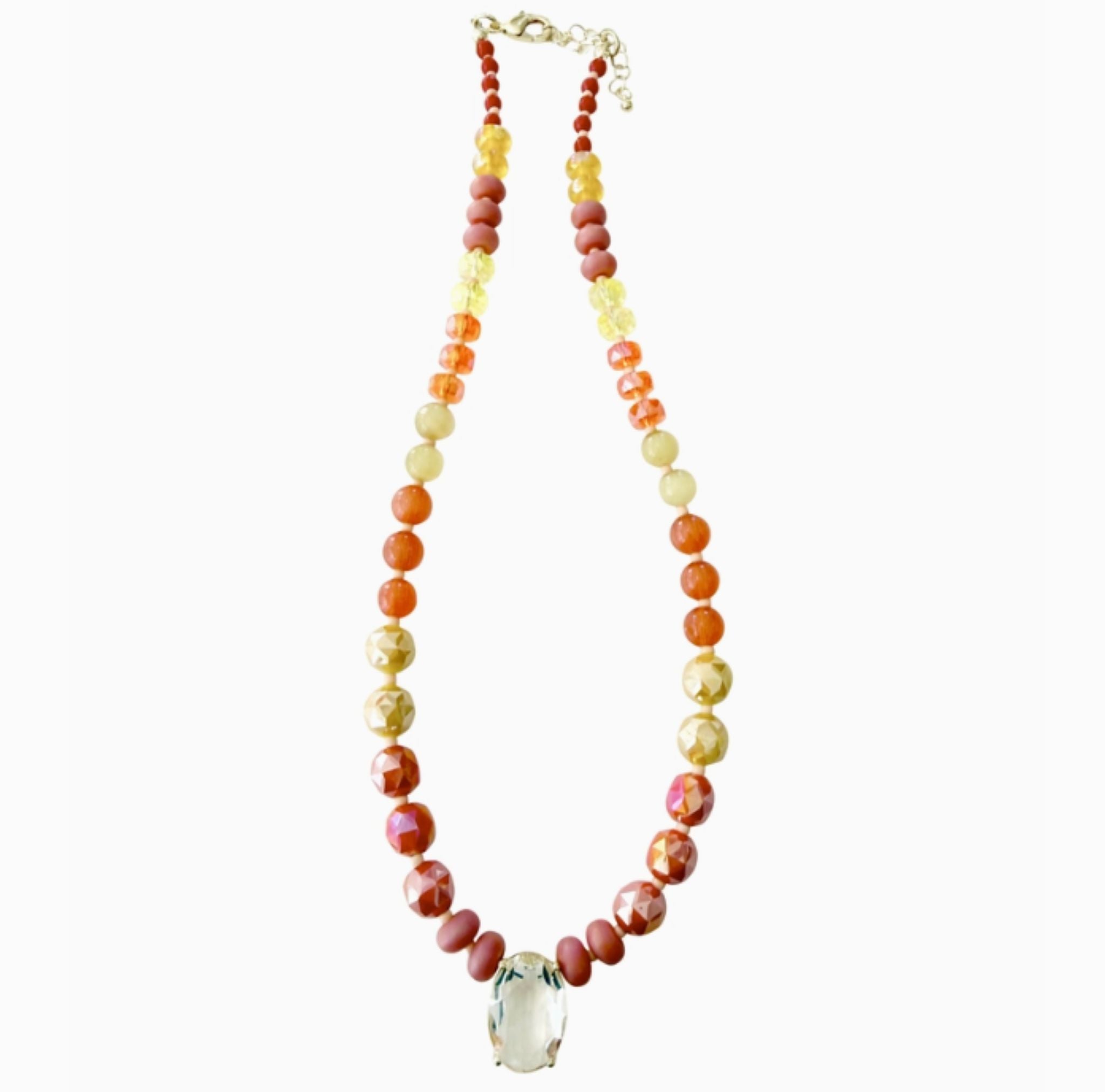 Glitz Necklace-Orange - Surprise Lily