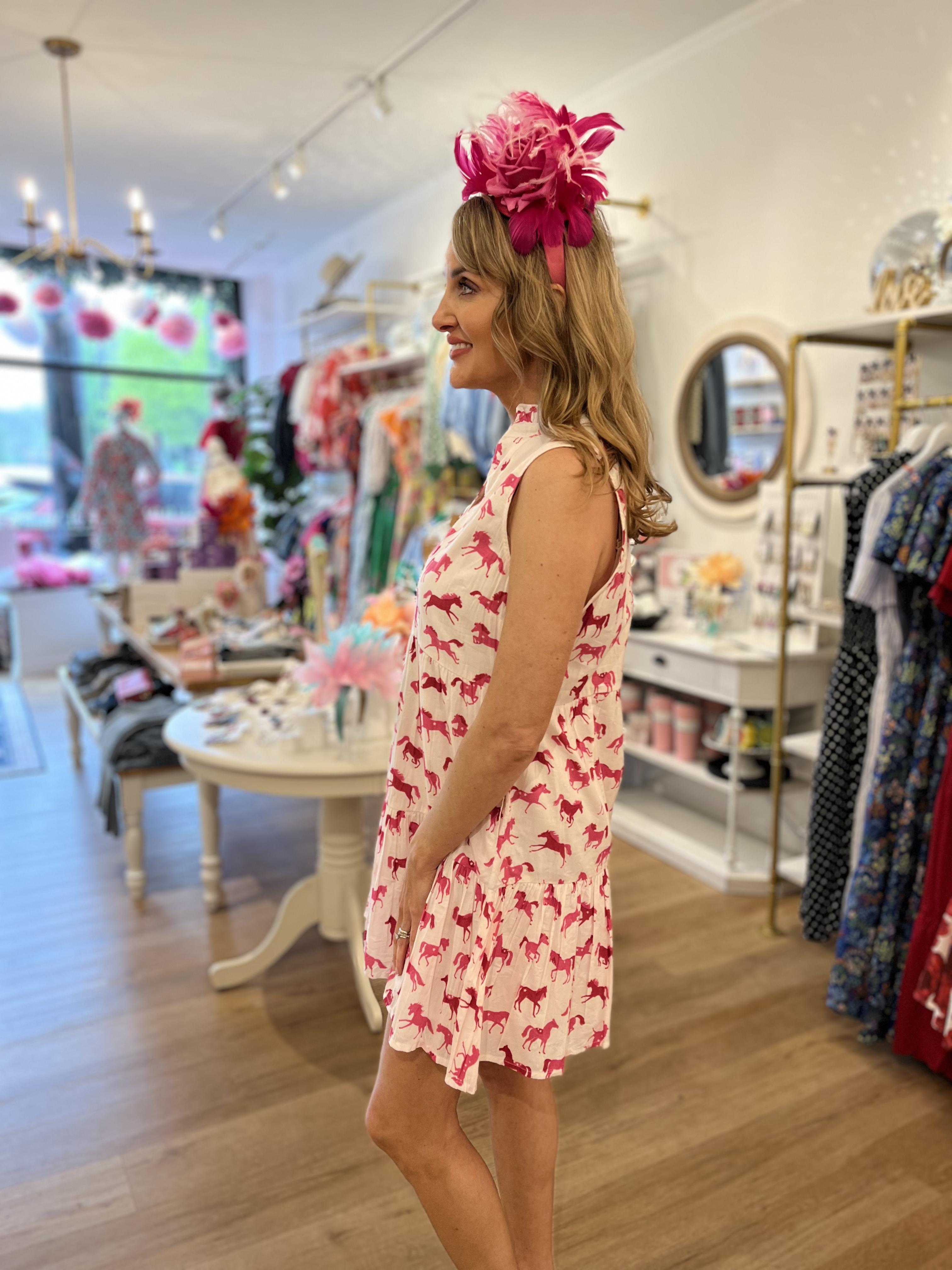 Horsing Around Dress in Pink - Surprise Lily