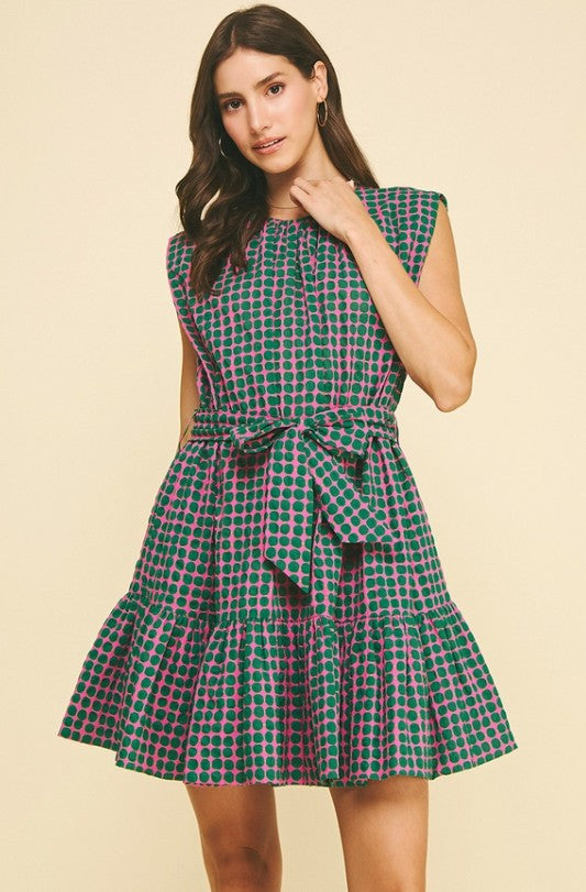 Polka Dot Tiered Mini Dress - Surprise Lily