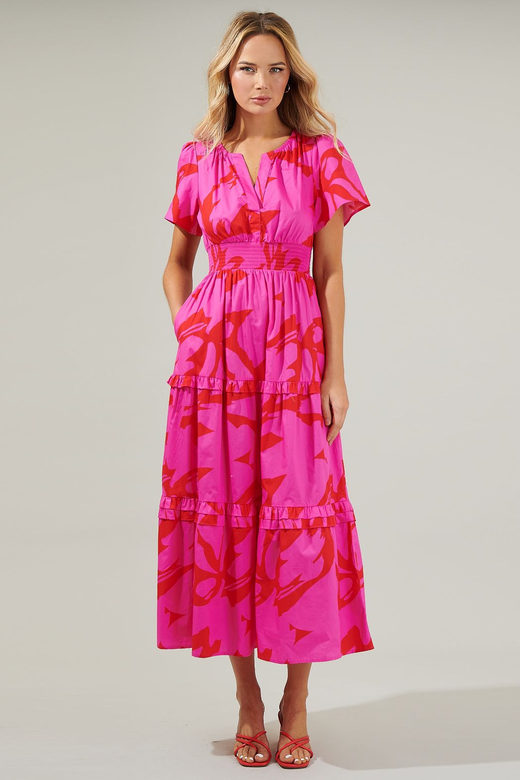 Jolene Poplin Tiered Maxi Dress