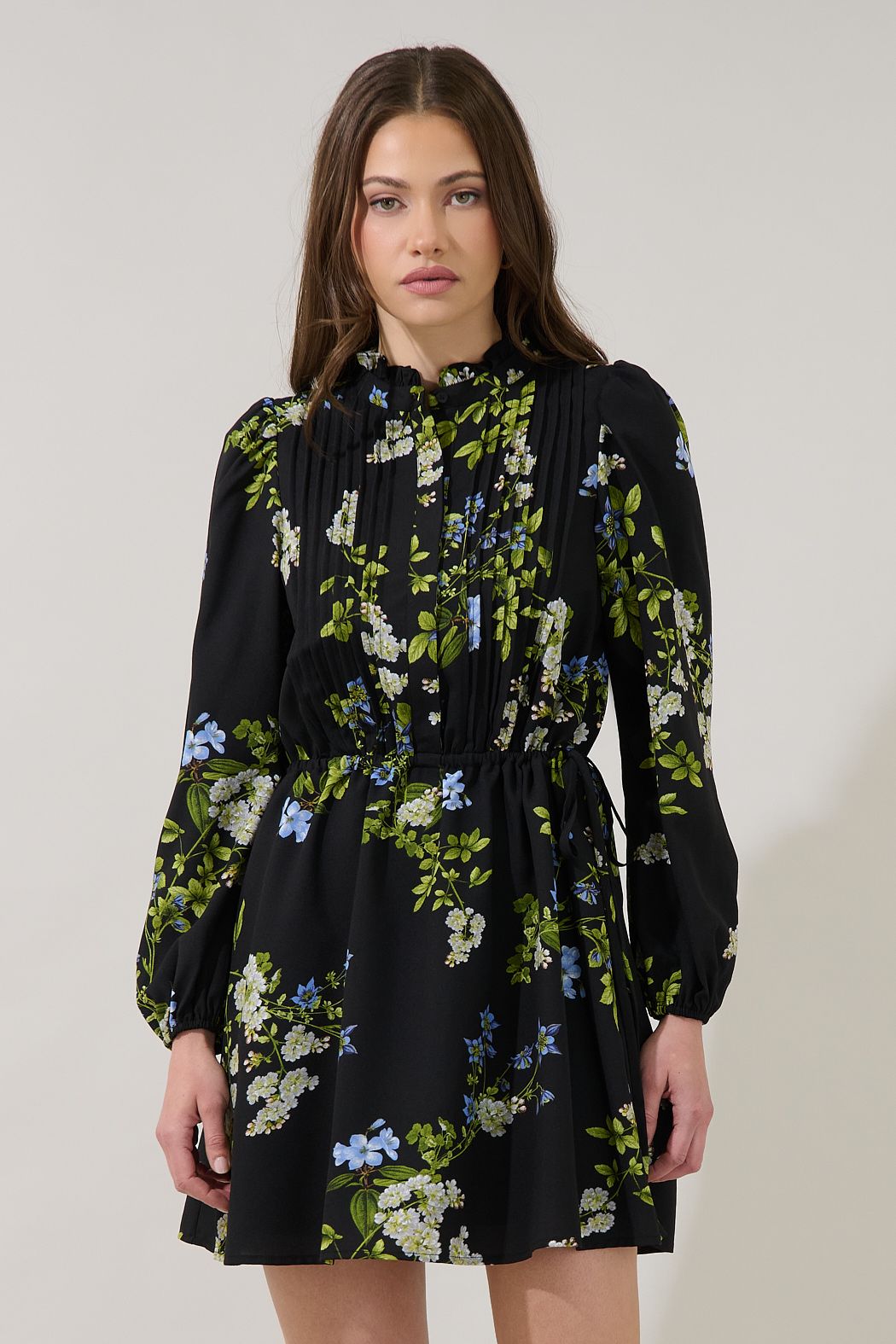 Marie Pleated Mini Dress - Surprise Lily