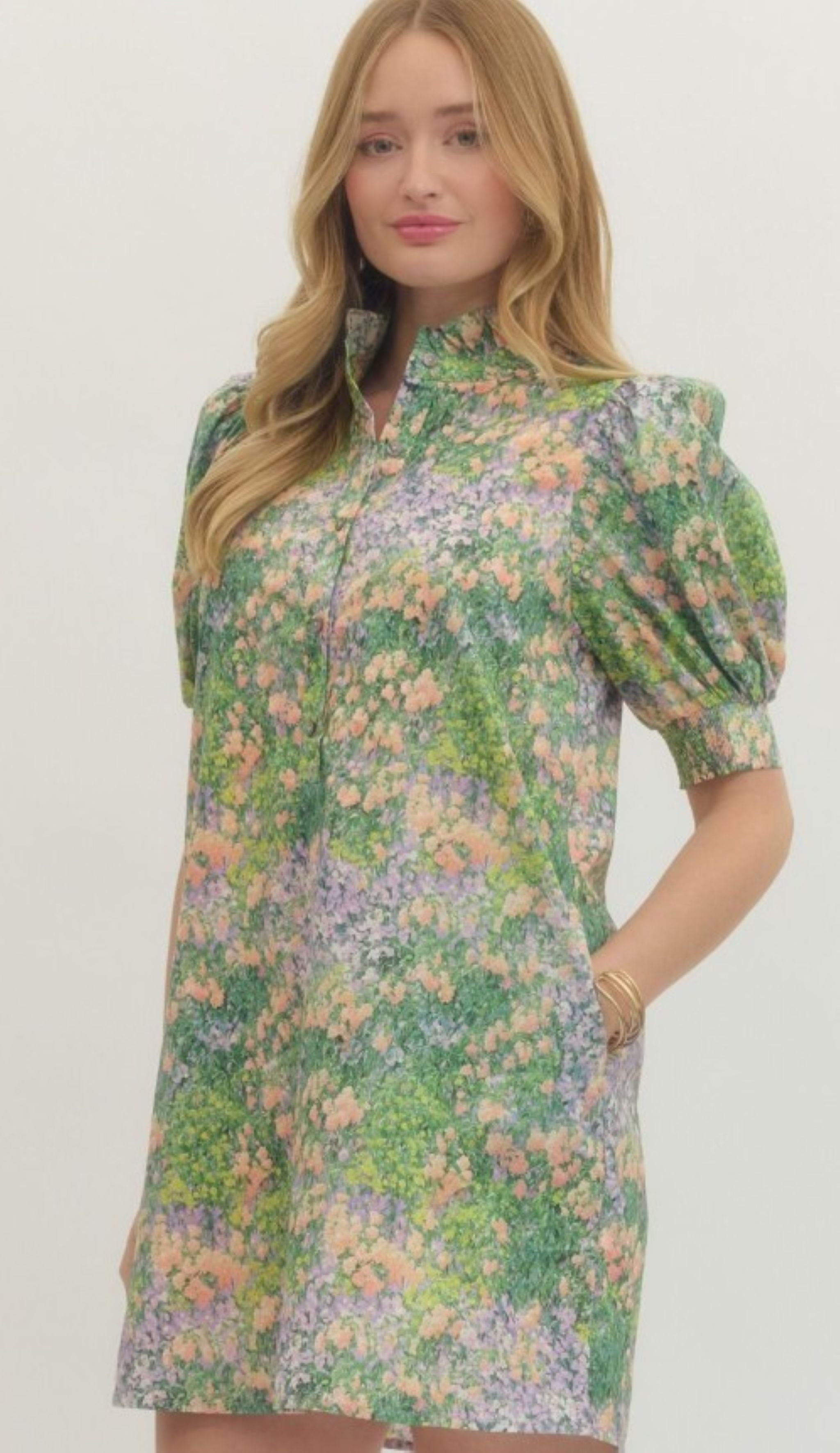 Soft Floral Mini Dress